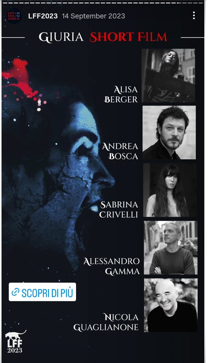 Instagram story announcing one of the festival juries